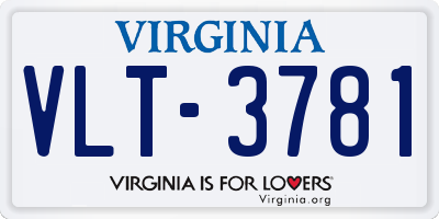 VA license plate VLT3781