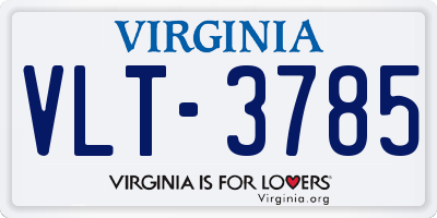 VA license plate VLT3785
