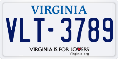 VA license plate VLT3789