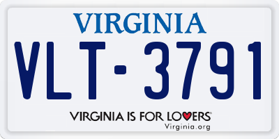 VA license plate VLT3791
