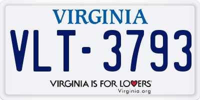 VA license plate VLT3793
