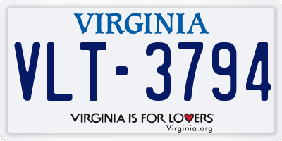 VA license plate VLT3794