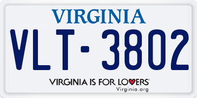 VA license plate VLT3802
