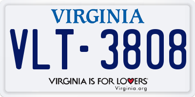 VA license plate VLT3808