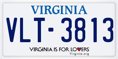 VA license plate VLT3813