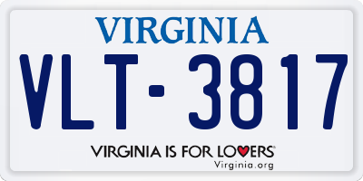 VA license plate VLT3817