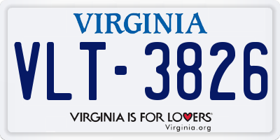 VA license plate VLT3826