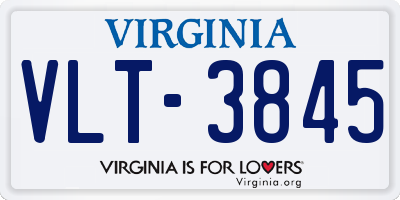 VA license plate VLT3845