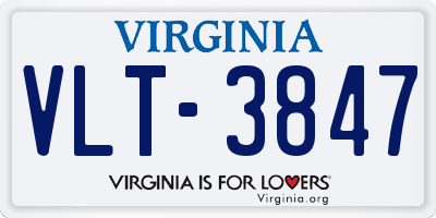 VA license plate VLT3847