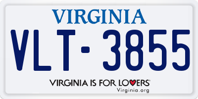 VA license plate VLT3855