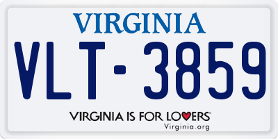VA license plate VLT3859
