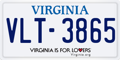 VA license plate VLT3865