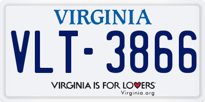 VA license plate VLT3866