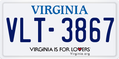 VA license plate VLT3867