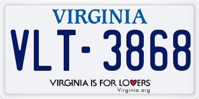 VA license plate VLT3868