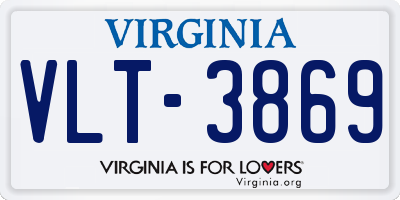 VA license plate VLT3869