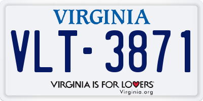 VA license plate VLT3871