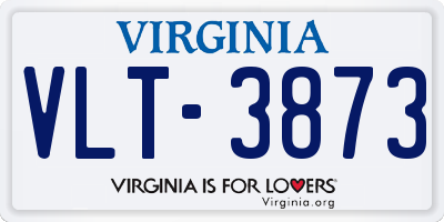 VA license plate VLT3873