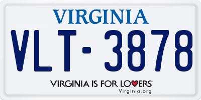 VA license plate VLT3878