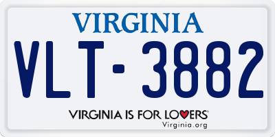 VA license plate VLT3882