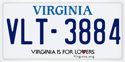 VA license plate VLT3884
