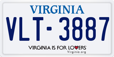 VA license plate VLT3887