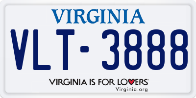 VA license plate VLT3888