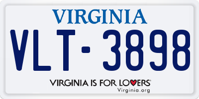 VA license plate VLT3898