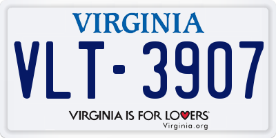 VA license plate VLT3907