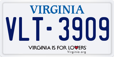 VA license plate VLT3909