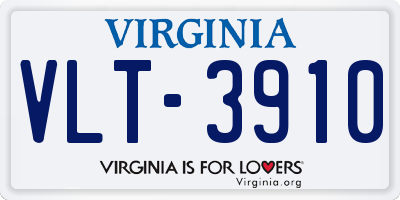 VA license plate VLT3910