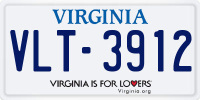 VA license plate VLT3912