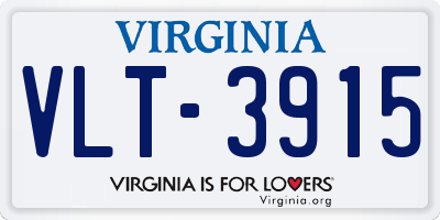 VA license plate VLT3915
