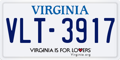 VA license plate VLT3917