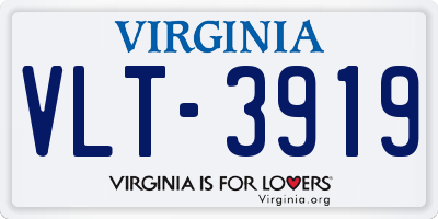 VA license plate VLT3919