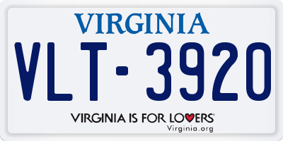 VA license plate VLT3920