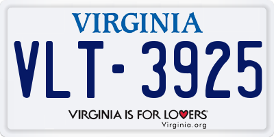 VA license plate VLT3925