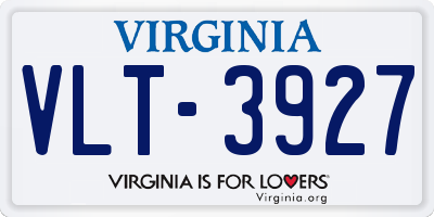 VA license plate VLT3927