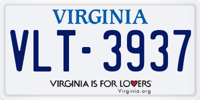 VA license plate VLT3937