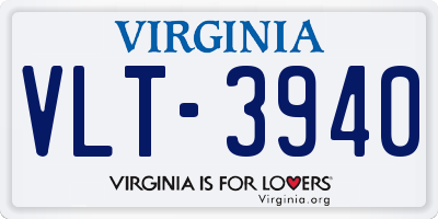 VA license plate VLT3940