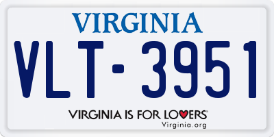 VA license plate VLT3951