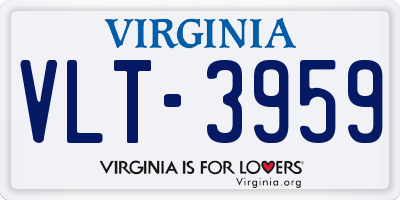 VA license plate VLT3959