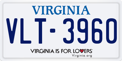 VA license plate VLT3960