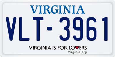 VA license plate VLT3961