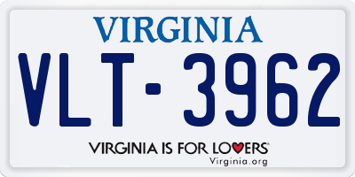 VA license plate VLT3962