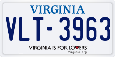 VA license plate VLT3963