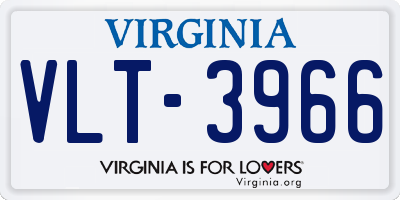 VA license plate VLT3966