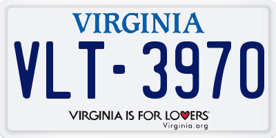 VA license plate VLT3970
