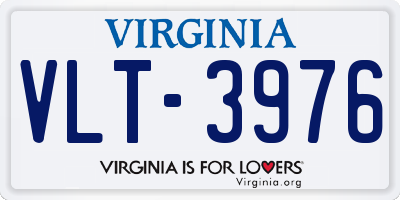 VA license plate VLT3976