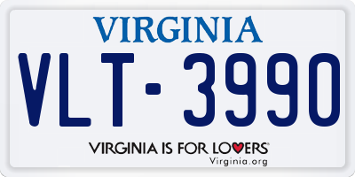 VA license plate VLT3990